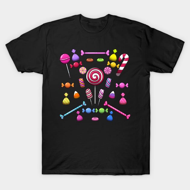 Colorful Hard Candy T-Shirt by TheMaskedTooner